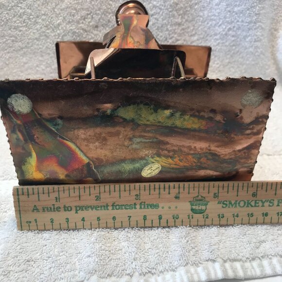 Vintage Copper Sculptural Figurine Music Box Handmade & Unique Design Quirky Dec - Picture 7 of 12